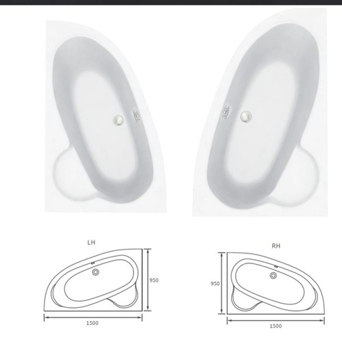 Aquavolere offset corner bath - aquavolere,