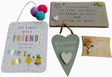 BUNDLE 4 PLAQUES FRIENDS Wood & Ceramic PLUS Fridge CERAMIC Magnet FABULOUS