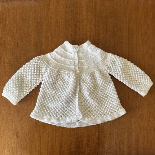 Hand knitted baby matinee coat - knitted,