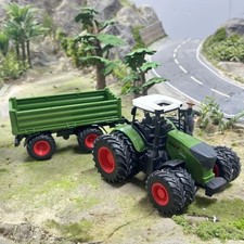 16.5 Inches/42Cm Large Farm Tractor Toys with Trailer, Realistic Farm Tractor