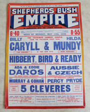 Shepherds Bush Empire Variety Theatre Poster, May 13th 1935, Caryll & Mundy.