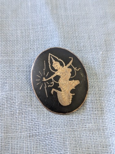 Vintage oval siam sterling - vintage,