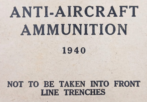 Ww2 manual anti aircraft - manual, "anti-aircraft