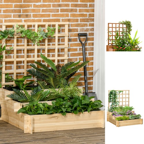 Tier wooden planters with - tier,