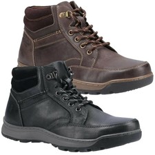 Mens Hush Puppies Grover Leather Smart Casual Chukka Ankle Boots Sizes 7 to 12