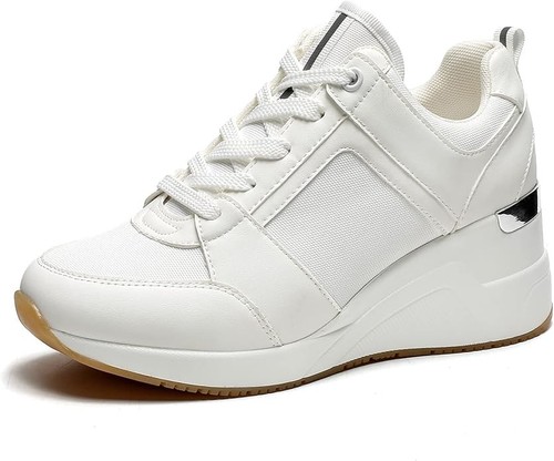 Women white heeled wedge - women's,