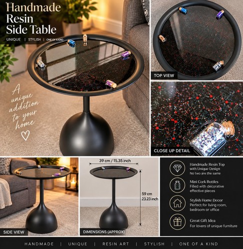 Resin side table unique - side, –