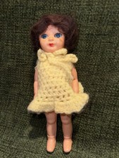 Vintage Rosebud Doll Hard Plastic 6” Moving Eyes Good Condition E314