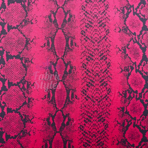 Wine snake viscose jersey - wine,