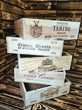 Wooden Wine Box Crate - SHALLOW TRAYS - Storage shop Home - CLEARANCE BOXES -