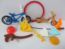 Playmobil Dollshouse/School outdoor toys: Bikes, kite, frisbee, hoop, planes NEW