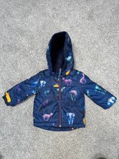 New Ted Baker Navy Animal design Waterproof baby coat With Hood size 3-6 months