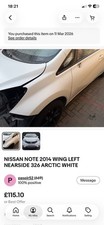 NISSAN NOTE 2014 WING LEFT