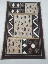Vintage African Hand Painted Batik Wall Hanging 140x88cm