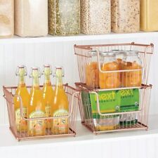 Stackable Wire Storage Copper Baskets Shelves Rack Kitchen Fruit & Veg Organiser