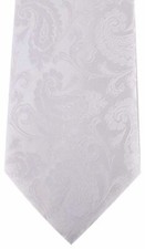 David Van Hagen Mens Paisley Tie - White