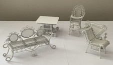 Vintage Dollhouse Ornate White