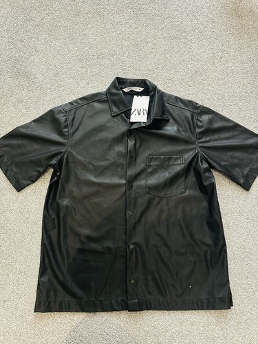 Zara short sleeve faux - zara, leather