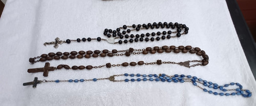 Vintage rosary beads crosses - vintage,