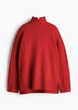 H&M High Neck Red Jumper ~ Size Large