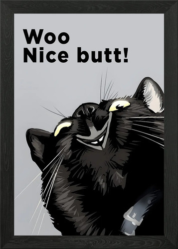 Nice butt framed wall art - wall,