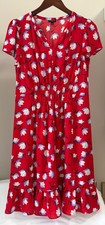 Talbots Petite 10P Red Floral