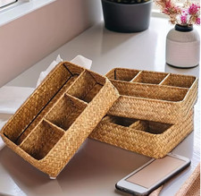 4 Grids Wicker Storage Box