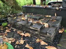 Reclaimed Victorian blue pavers 10 x 5 x 2 inch 485 in total