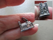 ANTIQUE VINTAGE STERLING SILVER WESTMINSTER ABBEY LONDON STANHOPE CHARM PENDANT