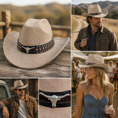 Retro suede leather - suede, western
