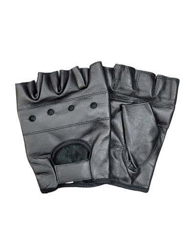 New leather fingerless gloves - leather,