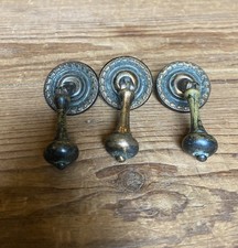 3x Vintage Metal Drawer/Cupboard Drop Handles