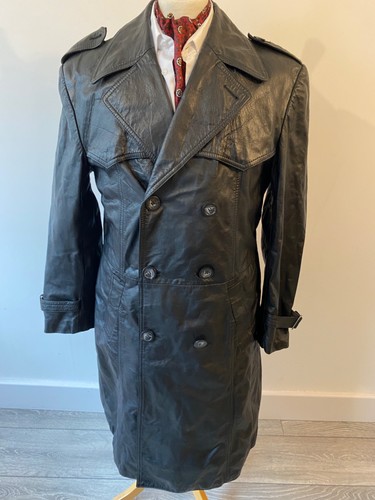 Vintage mens black leather - black,