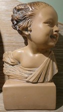 Period Art Deco Era Young Girl 33cm High Bust Signed F Gori Numbered 712