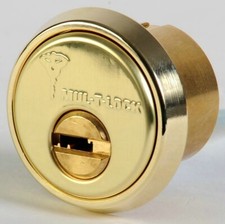 Mul-T-Lock Integrator Rim Cylinder 1 1/8 Satin Brass 348E C+K BLI