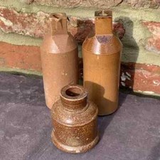 Set Of 3 Antique Vintage Salt