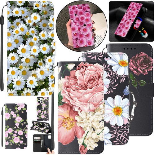 Floral magnetic flip wallet - floral,