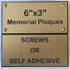 Engraved 6x3" Memorial Plaque