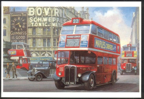 Modern postcard bus at - rt,