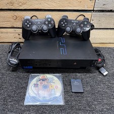 Sony Playstation 2 Console Bundle Setup 2 Controllers GTA Tested Working PS2