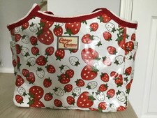‘CABBAGES & CONDOMS’ HANDICRAFT STRAWBERRY OIL CLOTH BAG