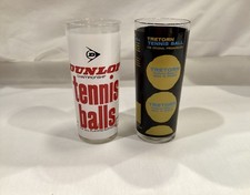 2 VINTAGE TENNIS BALLS GLASSES