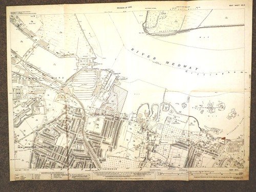 Kent old map plan history - map,