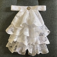 Jabot cravat white - jabot,