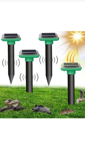 Solar powered ultrasonic pest - powered,