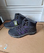 UK Size 8 Gelert Women's Walking Ankle Boots EU 41 Grey Purple Waterproof Walk