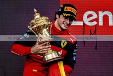 Carlos Sainz Ferrari British Grand Prix Win 2022 Signed Photograph *Proof & COA*