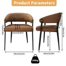 Set of 2 Dining Chairs