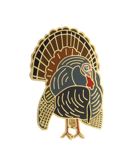 Wild turkey pin badge - wild,