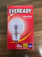EVEREADY 30W=40W ES E27 HALOGEN GOLF LIGHT BULBS X 10